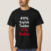 Engelse lerares Badass T-shirt (Voorkant)
