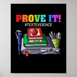 ENGELSE LEREN Bewijs van IT-tekst Poster