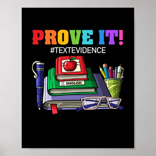 ENGELSE LEREN Bewijs van IT-tekst Poster (Voorkant)