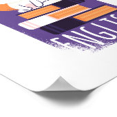 ENGELSE LEREN - Cute Kawaii Cat Paars Poster (Hoek)