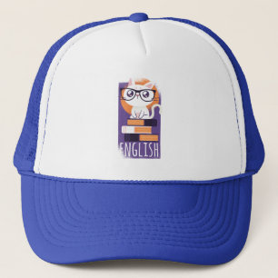 ENGELSE LEREN - Cute Kawaii Cat Paars Trucker Pet