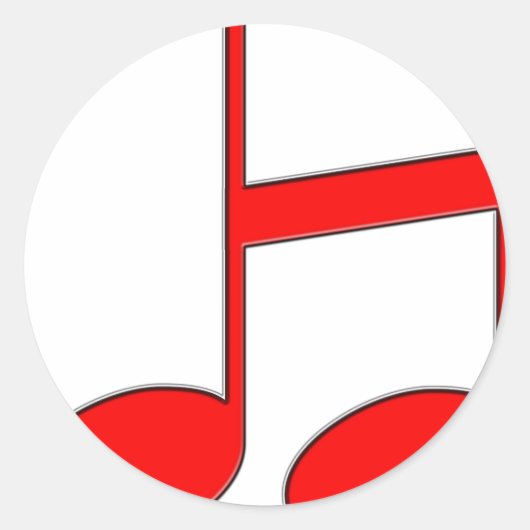 Engelse letter "H" Creëer van muzieknotities Ronde Sticker (Voorkant)