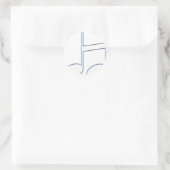 Engelse letter "H" Creëer van muzieknotities Ronde Sticker (Tas)