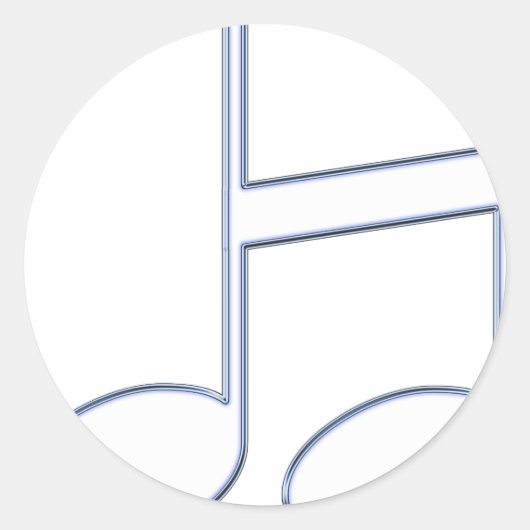 Engelse letter "H" Creëer van muzieknotities Ronde Sticker (Voorkant)