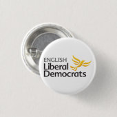 Engelse liberale democraten ronde button 3,2 cm (Voorkant /achterkant)