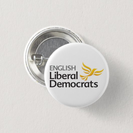 Engelse liberale democraten ronde button 3,2 cm (Voorkant /achterkant)