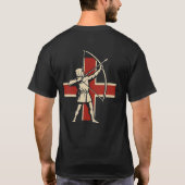 Engelse Longbow Boogschutter St George Kruis T-shirt (Achterkant)