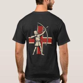 Engelse Longbow Boogschutter St George Kruis T-shirt