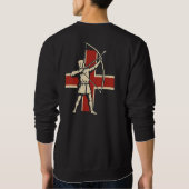 Engelse Longbow Boogschutter St George Kruis Trui (Achterkant)