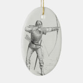 Engelse Longbowman Keramisch Ornament (Rechts)