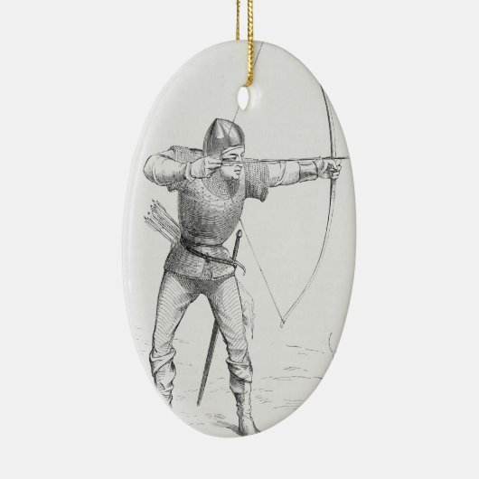 Engelse Longbowman Keramisch Ornament (Rechts)