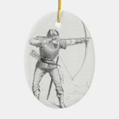 Engelse Longbowman Keramisch Ornament (Voorkant)