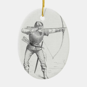 Engelse Longbowman Keramisch Ornament