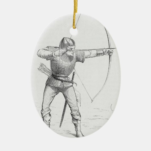 Engelse Longbowman Keramisch Ornament (Voorkant)