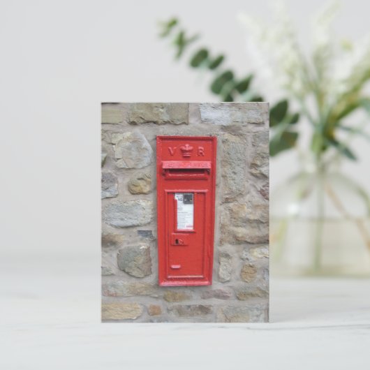 Engelse mailbox briefkaart (Staand voorkant)
