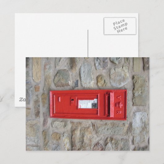 Engelse mailbox briefkaart (Voorkant / Achterkant)
