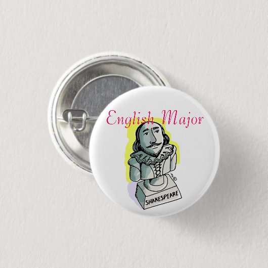 Engelse Major Shakespeare Button (Voorkant /achterkant)