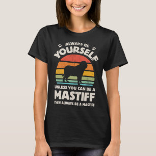 Engelse mastiff altijd jezelf hond retro vinta t-shirt