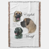 Engelse Mastiff Art Deken (Voorkant Verticaal)