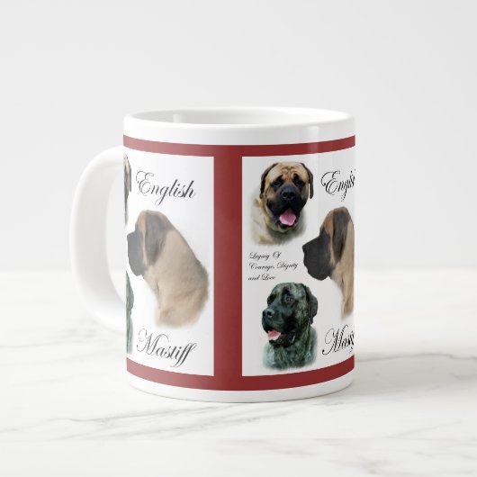 Engelse Mastiff Art Grote Koffiekop (Links)