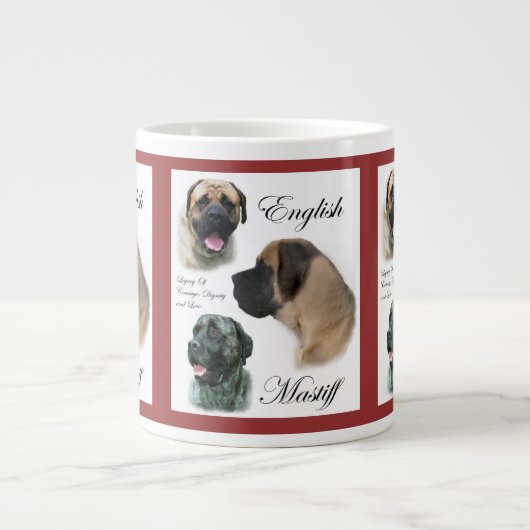Engelse Mastiff Art Grote Koffiekop (Voorkant)