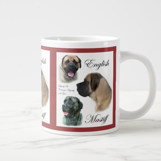 Engelse Mastiff Art Grote Koffiekop (Rechts)