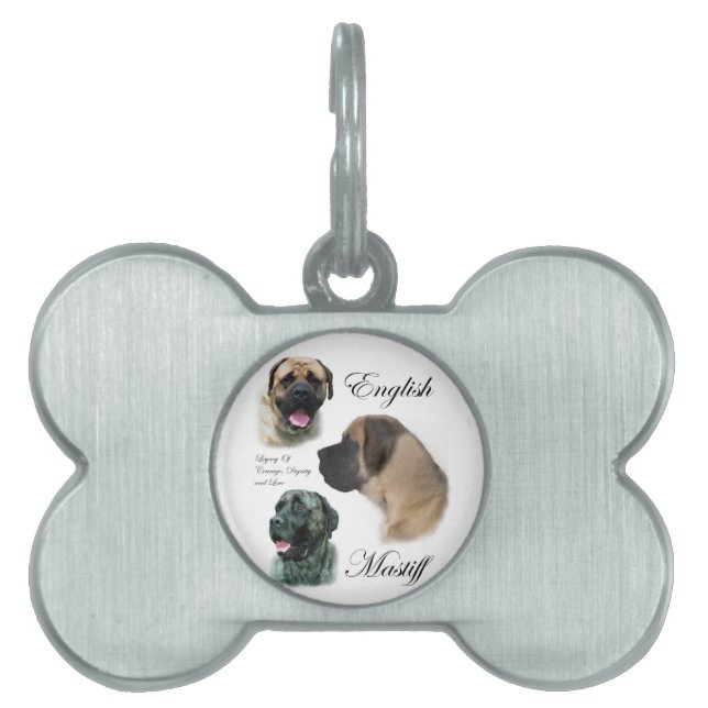 Engelse Mastiff Art Huisdieren Naamplaatje (voorkant)
