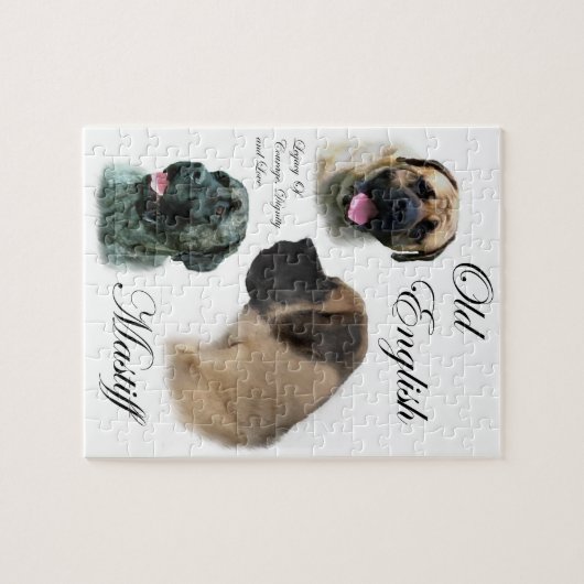 Engelse Mastiff Art Legpuzzel (Horizontaal)