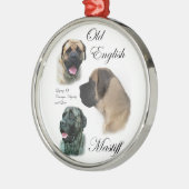Engelse Mastiff Art Metalen Ornament (Links)