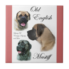 Engelse Mastiff Art Tegeltje