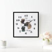 Engelse Mastiff Art Vierkante Klok (Huis)