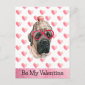 Engelse Mastiff be My Valentijn Dog Valentijnse' Feestdagenkaart (Voorkant)