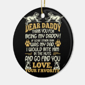 Engelse Mastiff bedankt dat je mijn papa bent Keramisch Ornament (Links)