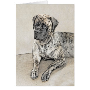 Engelse Mastiff (Brindle) Schilderij - Honden Kuns