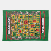 Engelse Mastiff Countdown Kerstman Advent Dog Theedoek (Horizontaal)