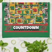 Engelse Mastiff Countdown Kerstmis Advent Hond Theedoek (Gevouwen)