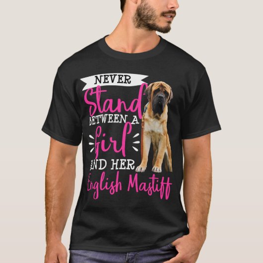 Engelse Mastiff Dog Mam Eigenaar Funny Gift T-shirt (Voorkant)
