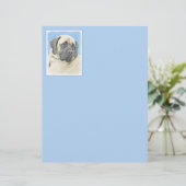 Engelse mastiff (Fawn)-schilderij - Oorspronkelijk (Staand voorkant)