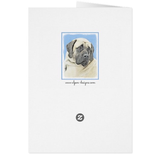 Engelse mastiff (Fawn)-schilderij - Oorspronkelijk (Achterkant)