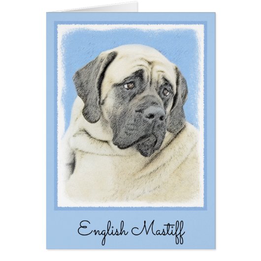 Engelse mastiff (Fawn)-schilderij - Oorspronkelijk (Voorkant)