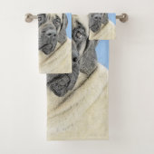 Engelse mastiff (Fawn)-schilderij - Oorspronkelijk Bad Handdoek (Insitu)