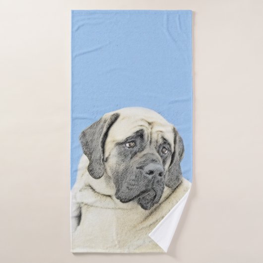 Engelse mastiff (Fawn)-schilderij - Oorspronkelijk Bad Handdoek (Badhanddoek)