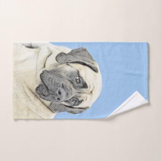 Engelse mastiff (Fawn)-schilderij - Oorspronkelijk Bad Handdoek (Handdoek)