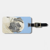 Engelse mastiff (Fawn)-schilderij - Oorspronkelijk Bagagelabel (Voorkant horizontaal)