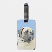 Engelse mastiff (Fawn)-schilderij - Oorspronkelijk Bagagelabel (Achterkant verticaal)