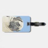 Engelse mastiff (Fawn)-schilderij - Oorspronkelijk Bagagelabel (Achterkant horizontaal)