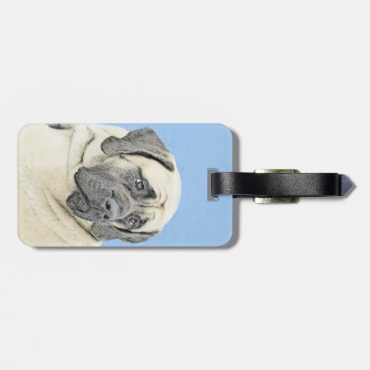 Engelse mastiff (Fawn)-schilderij - Oorspronkelijk Bagagelabel (Achterkant horizontaal)