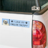 Engelse mastiff (Fawn)-schilderij - Oorspronkelijk Bumpersticker (Op Truck)