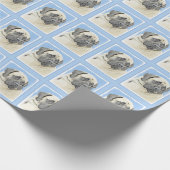 Engelse mastiff (Fawn)-schilderij - Oorspronkelijk Cadeaupapier (Hoek)