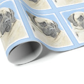 Engelse mastiff (Fawn)-schilderij - Oorspronkelijk Cadeaupapier (Rol Hoek)